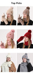 Women Red Argyle 3-Piece Set-Hat Scarf and Gloves