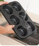 6-Cup Muffin Tray Black