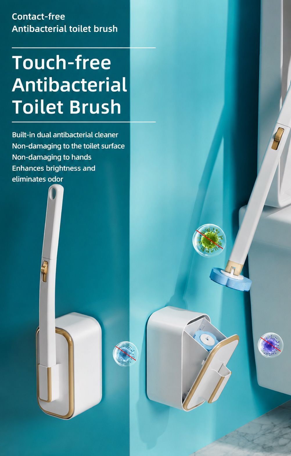 Toilet Brush Set Grey 03