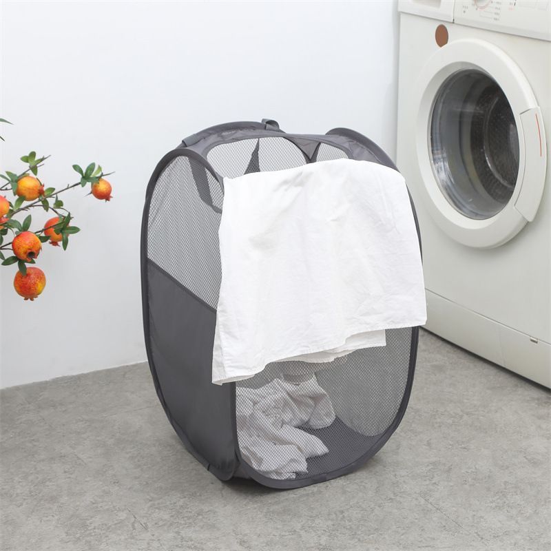 Foldable Laundry Hamper Dark Gray 01