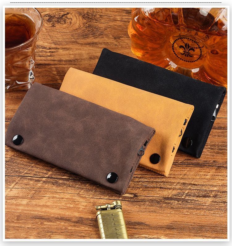 Matte Leather Storage Bag Black