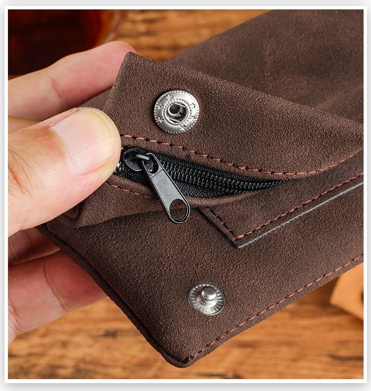 Matte Leather Storage Bag Brown