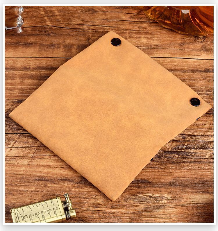 Matte Leather Storage Bag Light Gray