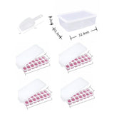 6Pcs 14-Grid Square Silicone Ice Cube Trays, Soft Bottom Ice Molds