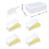 6Pcs 14-Grid Square Silicone Ice Cube Trays, Soft Bottom Ice Molds