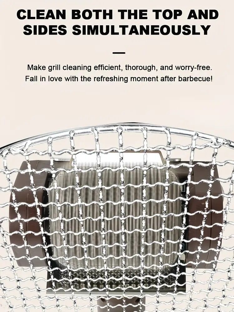 LED-lit electric barbecue brush, rechargeable rotating cleaning, instantly cleans the grill after backyard BBQ, lazy cleaning essential.(gold)