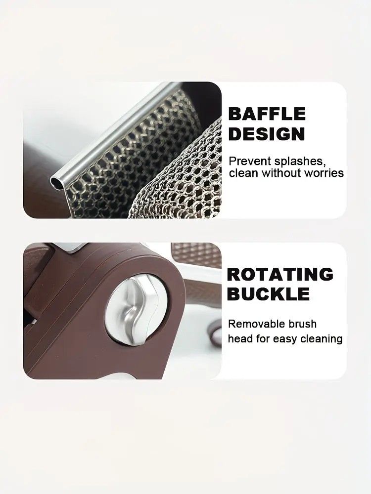 LED-lit electric barbecue brush, rechargeable rotating cleaning, instantly cleans the grill after backyard BBQ, lazy cleaning essential.(BROWN)