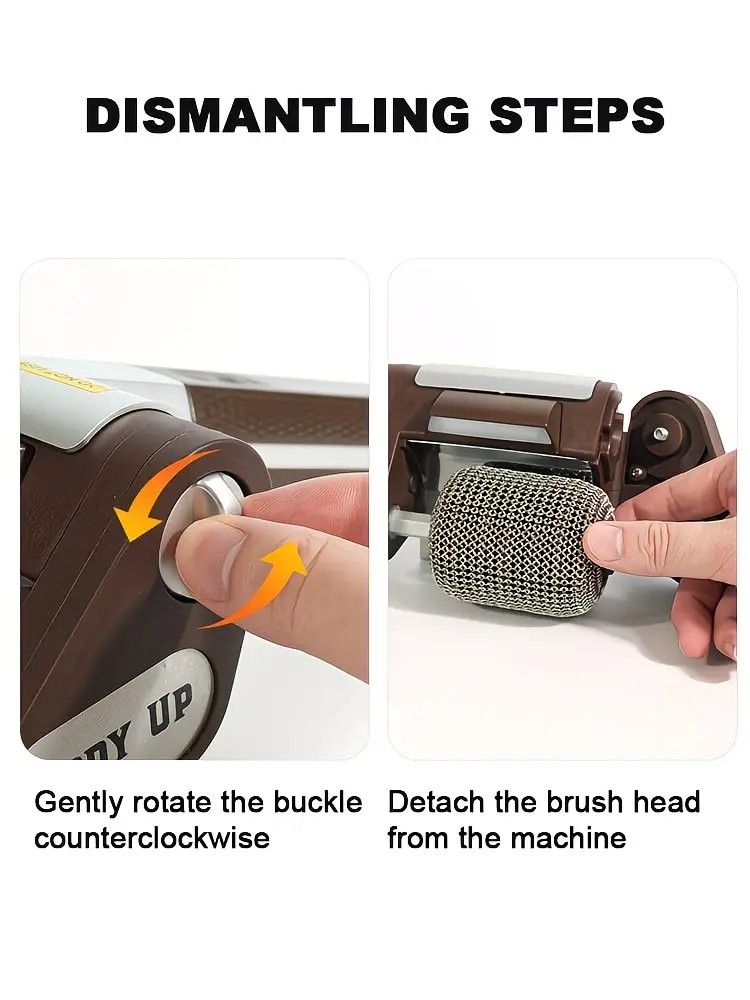 LED-lit electric barbecue brush, rechargeable rotating cleaning, instantly cleans the grill after backyard BBQ, lazy cleaning essential.(BROWN)