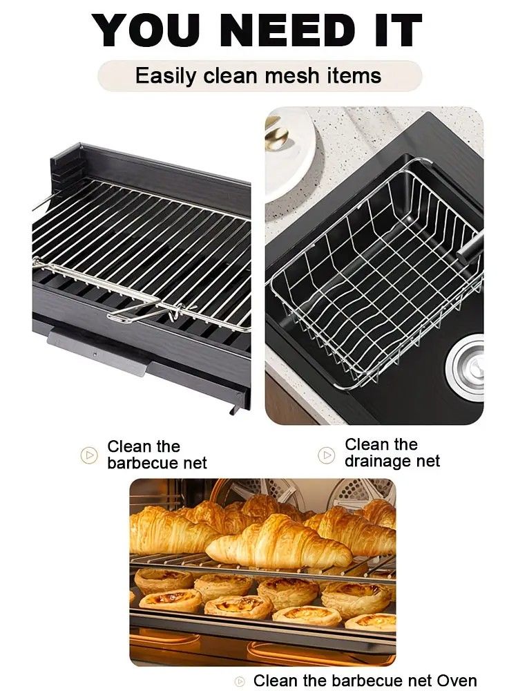 LED-lit electric barbecue brush, rechargeable rotating cleaning, instantly cleans the grill after backyard BBQ, lazy cleaning essential.(BROWN)