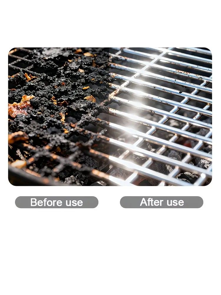 LED-lit electric barbecue brush, rechargeable rotating cleaning, instantly cleans the grill after backyard BBQ, lazy cleaning essential.(BROWN)