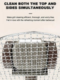 LED-lit electric barbecue brush, rechargeable rotating cleaning, instantly cleans the grill after backyard BBQ, lazy cleaning essential.(BROWN)
