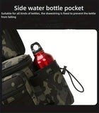 Camouflage Fishing Waist Bag – Large Capacity Multi-layer Partition, Side Pockets & Winding Strap for Full Loading, Breathable Shoulder Strap for Long-lasting Comfort(Black camouflage)