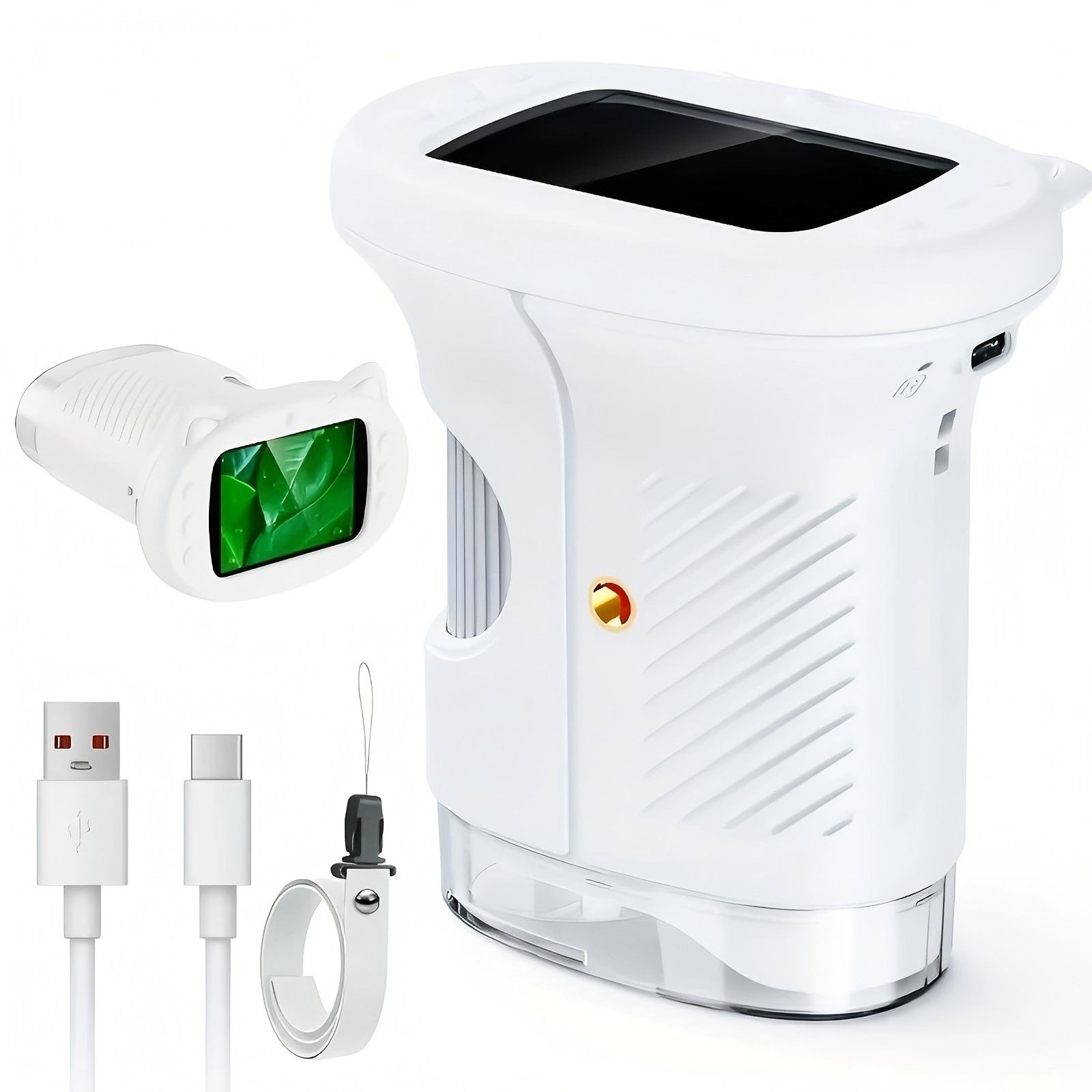 Children's 1000X Digital Microscope 2.4 Inch IPS Screen Portable Mini LED Microscope with Photo Video and PC Connection Science Educational Toy.WHITE