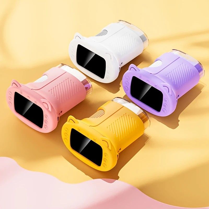 Children's 1000X Digital Microscope 2.4 Inch IPS Screen Portable Mini LED Microscope with Photo Video and PC Connection Science Educational Toy.WHITE