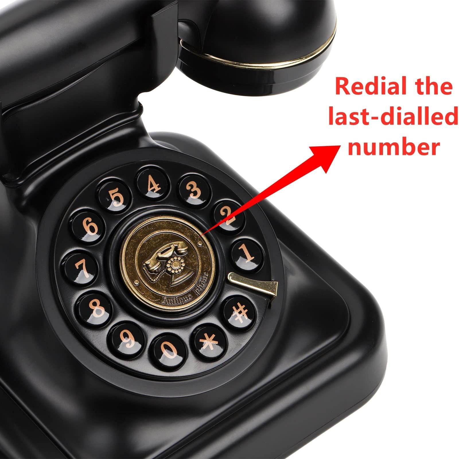 European Retro Desktop Phone: Classic look meets modern utility, free from digital distractions, perfect for home and office, reviving elegant call moments.