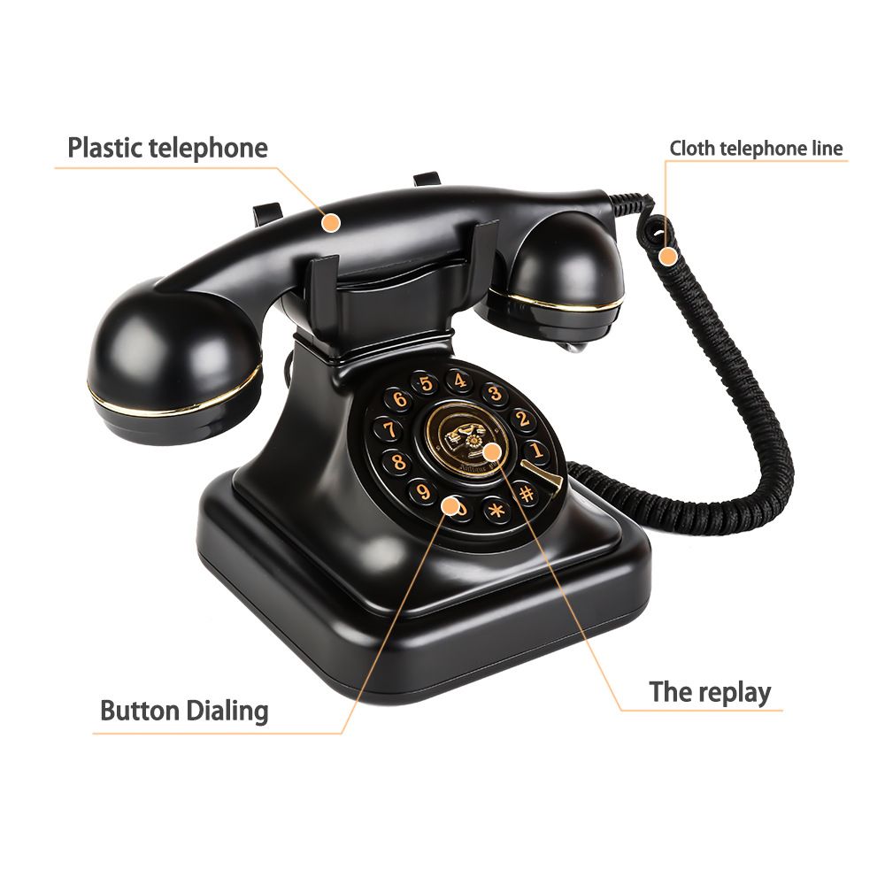 European Retro Desktop Phone: Classic look meets modern utility, free from digital distractions, perfect for home and office, reviving elegant call moments.