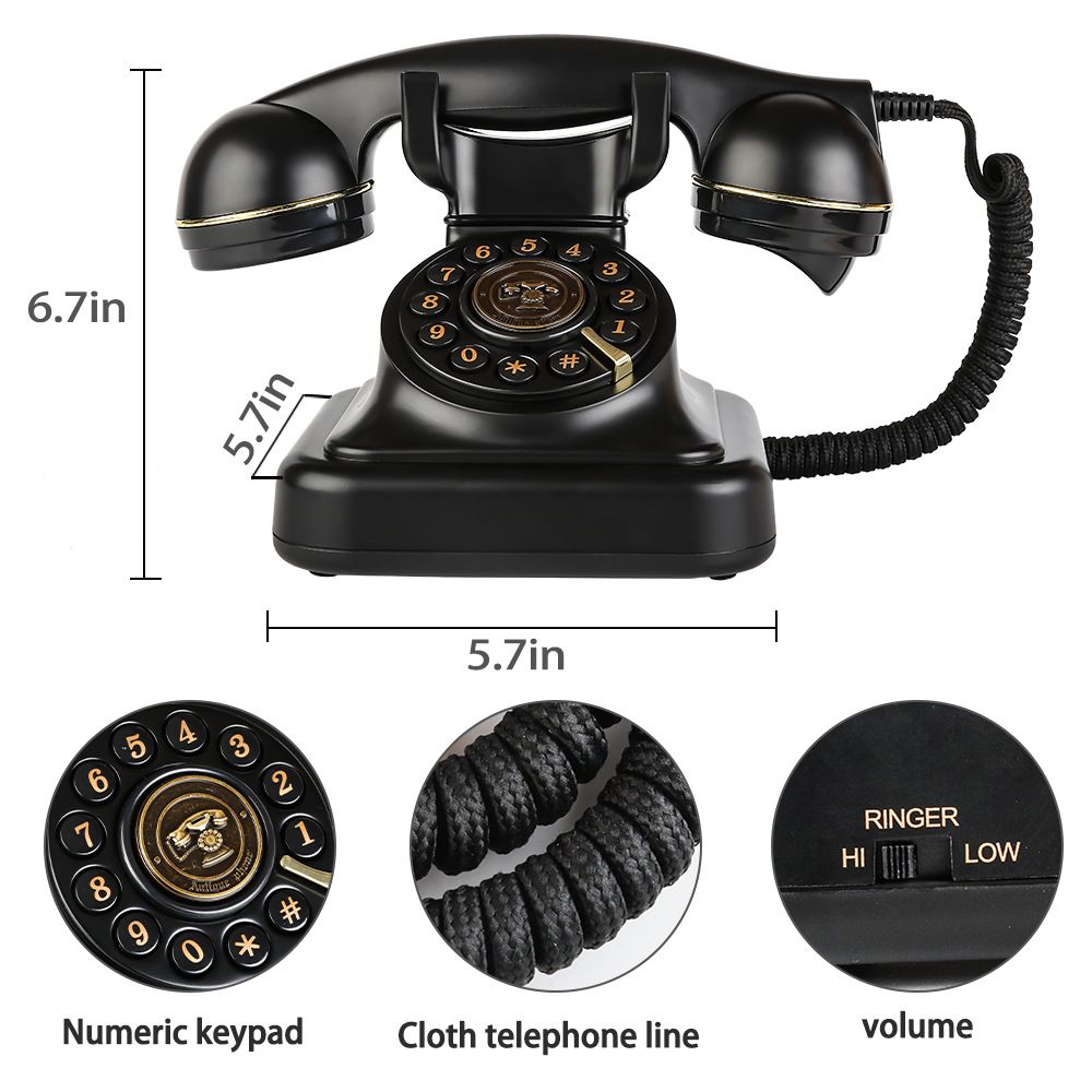 European Retro Desktop Phone: Classic look meets modern utility, free from digital distractions, perfect for home and office, reviving elegant call moments.