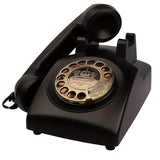 Light Luxury Retro European Telephone: Royal court-style design, eco-friendly ABS material, free from digital distractions, perfect for home and office, returning to pure communication.black