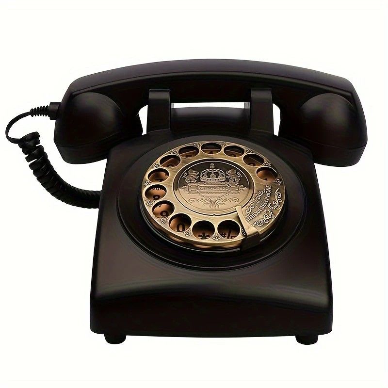 Light Luxury Retro European Telephone: Royal court-style design, eco-friendly ABS material, free from digital distractions, perfect for home and office, returning to pure communication.black