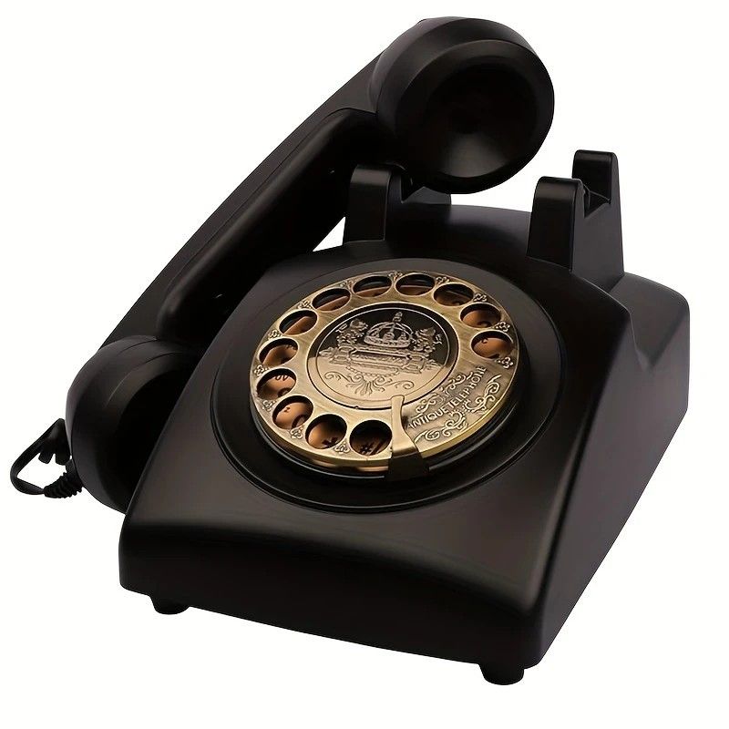 Light Luxury Retro European Telephone: Royal court-style design, eco-friendly ABS material, free from digital distractions, perfect for home and office, returning to pure communication.PINK