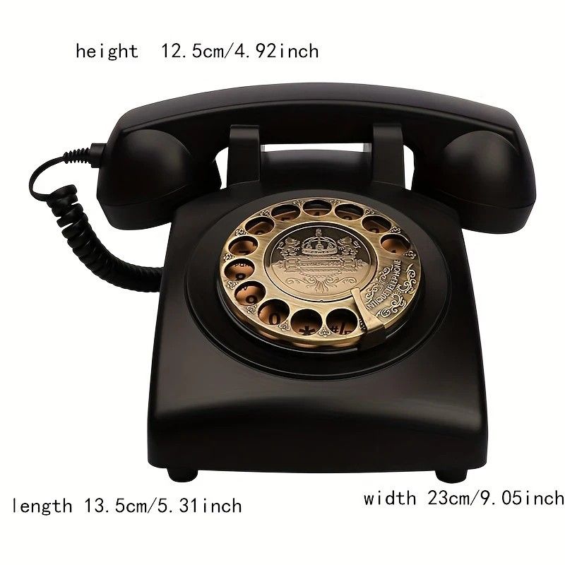 Light Luxury Retro European Telephone: Royal court-style design, eco-friendly ABS material, free from digital distractions, perfect for home and office, returning to pure communication.PINK