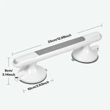 Drill-free Suction Cup Safety Grab Bar – Dual Suction Cup Vacuum Adsorption, Load Capacity 120kg, Red and Green Indicator Light for Visual Safety, Anti-slip Handle for Multi-scenario Use