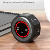 Flip to Start Timing, Efficiency Tool! 7 Presets + Visualized Progress, Gravity Sensor Timer, Universal for Study/Kitchen/Fitness/Baking(WHITE)