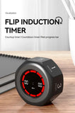 Flip to Start Timing, Efficiency Tool! 7 Presets + Visualized Progress, Gravity Sensor Timer, Universal for Study/Kitchen/Fitness/Baking(WHITE)