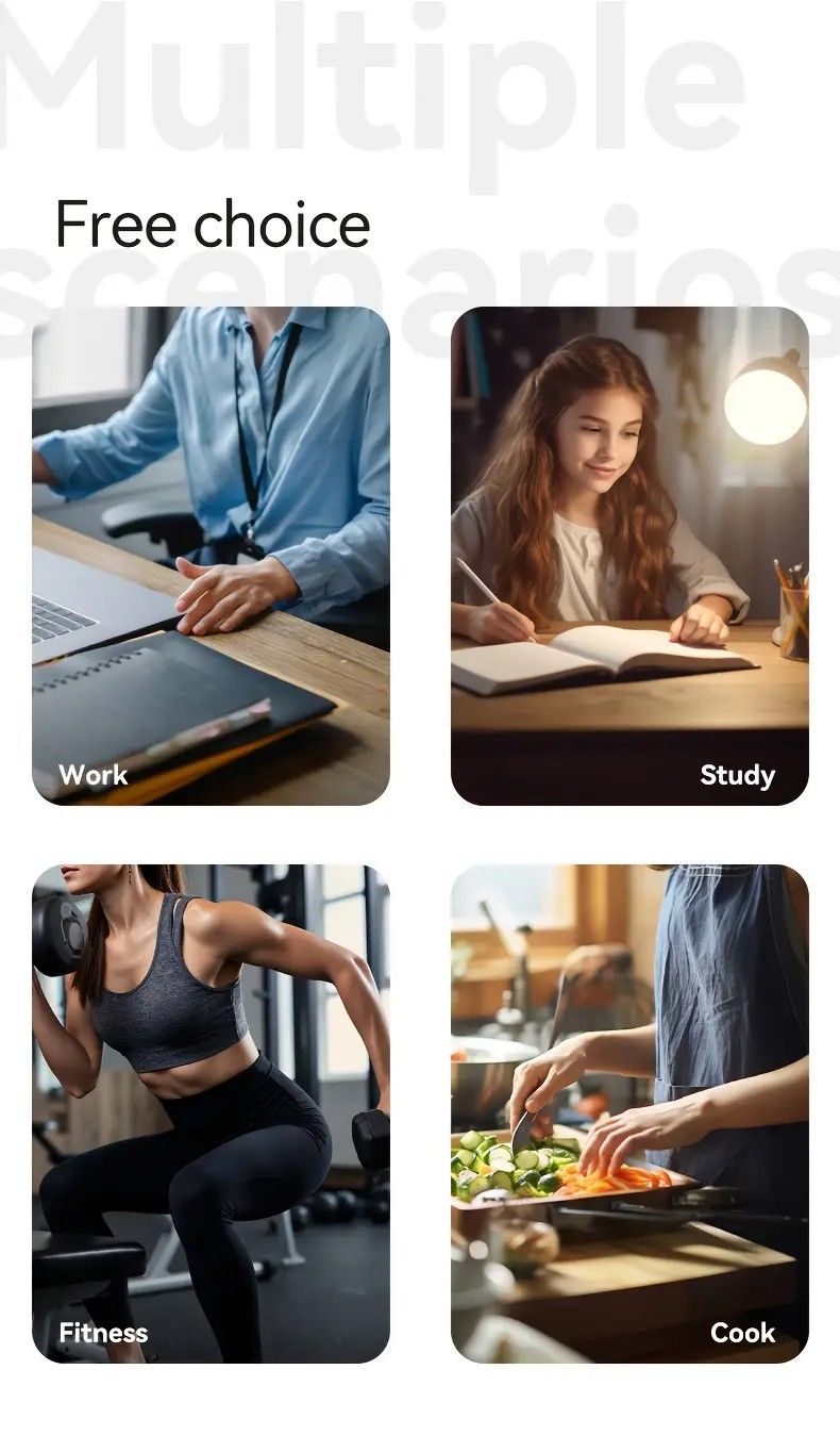 Flip to Start Timing, Efficiency Tool! 7 Presets + Visualized Progress, Gravity Sensor Timer, Universal for Study/Kitchen/Fitness/Baking(WHITE)