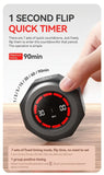Flip to Start Timing, Efficiency Tool! 7 Presets + Visualized Progress, Gravity Sensor Timer, Universal for Study/Kitchen/Fitness/Baking(WHITE)