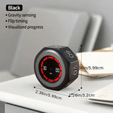 Flip to Start Timing, Efficiency Tool! 7 Presets + Visualized Progress, Gravity Sensor Timer, Universal for Study/Kitchen/Fitness/Baking(WHITE)