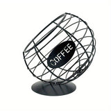 1pc Unique Coffee Capsule Basket Iron Coffee Pod Holder with Slanted Design for Home Bar and Cafe Display。black