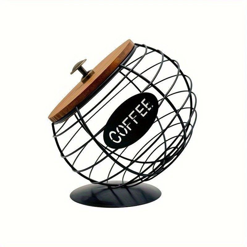 1pc Unique Coffee Capsule Basket Iron Coffee Pod Holder with Slanted Design for Home Bar and Cafe Display.golden