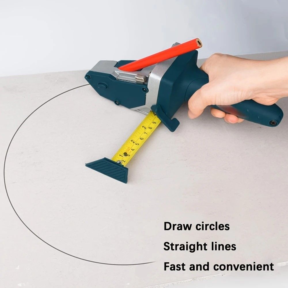 Professional Gypsum Board Cutter Kit with 5m Tape Measure & 5 Spare Blades Aluminum TPR Handle for Dust Free Drywall Foam KT Board Cutting Includes Pencil Ideal for DIY & Professional Use
