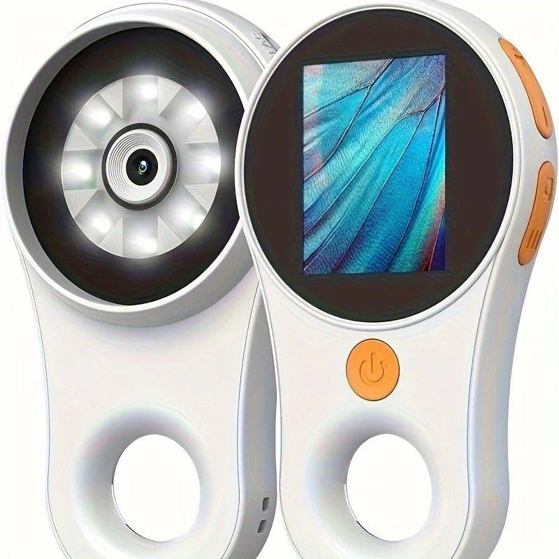 2 Inch 500X HD Portable Handheld Digital Microscope with Screen USB Connect to Computer for Plant Insect Repair Inspection.BLACK