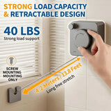 Retractable Invisible Clothesline | Freely Extends to 4.2 Meters, Holds Up to 40 Pounds, Suitable for Balcony Bathroom Outdoor Use, Essential for Small Spaces(grey)