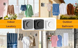 Retractable Invisible Clothesline | Freely Extends to 4.2 Meters, Holds Up to 40 Pounds, Suitable for Balcony Bathroom Outdoor Use, Essential for Small Spaces(grey)