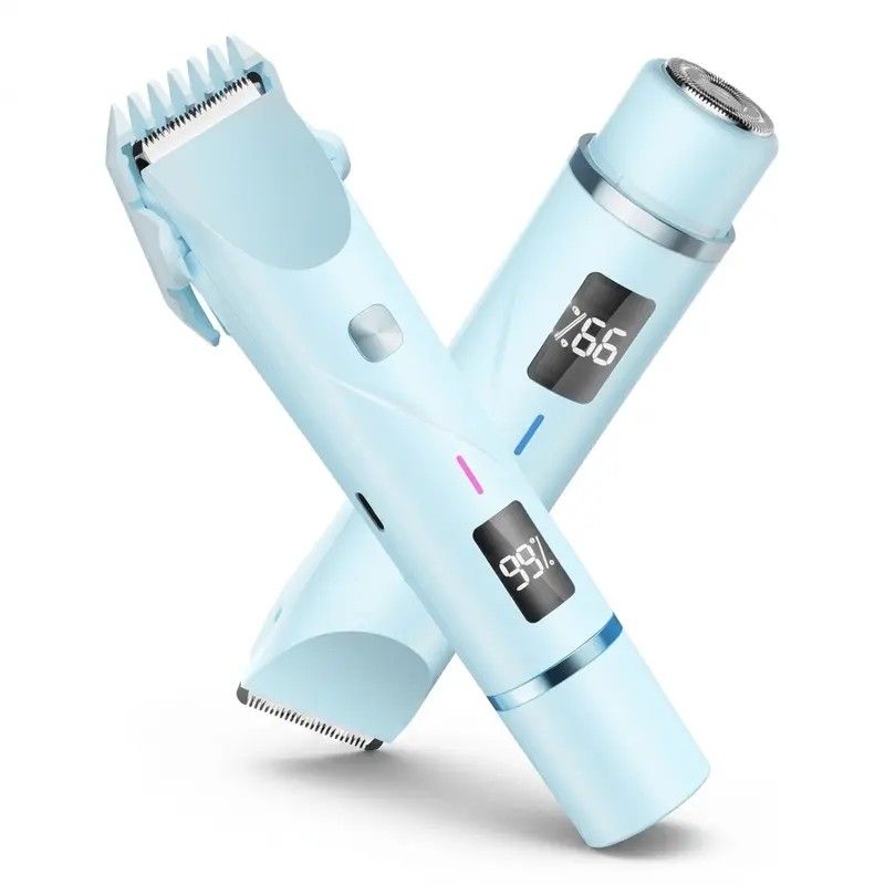 Women's Electric Dual Head Hair Remover – Double Ring Blade for Efficient Hair Removal, Fine Trimming Blade for Detailed Grooming, IPX7 Full Body Waterproof, Safe and Painless（pink)