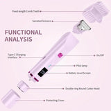 Women's Electric Dual Head Hair Remover – Double Ring Blade for Efficient Hair Removal, Fine Trimming Blade for Detailed Grooming, IPX7 Full Body Waterproof, Safe and Painless(BLUE)