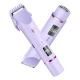 Women's Electric Dual Head Hair Remover – Double Ring Blade for Efficient Hair Removal, Fine Trimming Blade for Detailed Grooming, IPX7 Full Body Waterproof, Safe and Painless(BLUE)