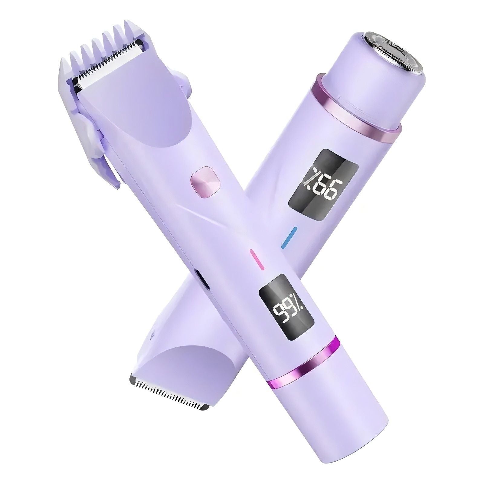 Women's Electric Dual Head Hair Remover – Double Ring Blade for Efficient Hair Removal, Fine Trimming Blade for Detailed Grooming, IPX7 Full Body Waterproof, Safe and Painless(purple)