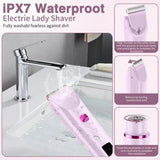 Women's Electric Dual Head Hair Remover – Double Ring Blade for Efficient Hair Removal, Fine Trimming Blade for Detailed Grooming, IPX7 Full Body Waterproof, Safe and Painless(purple)