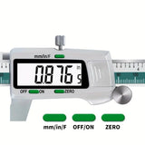 Stainless Steel Digital Caliper 150mm 6 Inch LCD Three Mode Metric Imperial Fractional One Touch Switch with Protective Case for Machinery DIY Precise Measurement