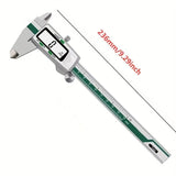 Stainless Steel Digital Caliper 150mm 6 Inch LCD Three Mode Metric Imperial Fractional One Touch Switch with Protective Case for Machinery DIY Precise Measurement