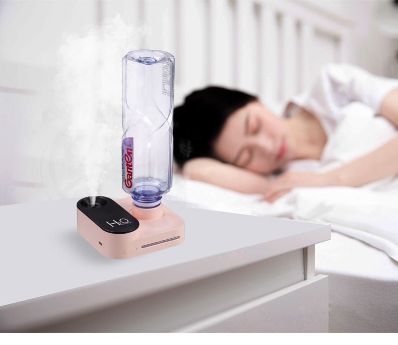 Winter Dryness Savior! Portable Humidifier Goes Viral, Your On-the-Go Hydration Essential for Business Trips and Office(WHITE)