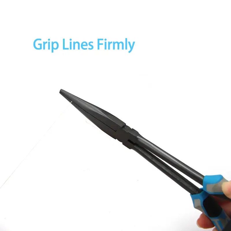 Multi-functional Fishing Pliers - Long Nose, Rust-proof & Anti-slip, Easy Hook Removal & Fish Control(Blue bending pliers）