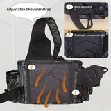 Camouflage Fishing Waist Bag – Large Capacity Multi-layer Partition, Side Pockets & Winding Strap for Full Loading, Breathable Shoulder Strap for Long-lasting Comfort（khaki）