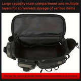 Camouflage Fishing Waist Bag – Large Capacity Multi-layer Partition, Side Pockets & Winding Strap for Full Loading, Breathable Shoulder Strap for Long-lasting Comfort（khaki）
