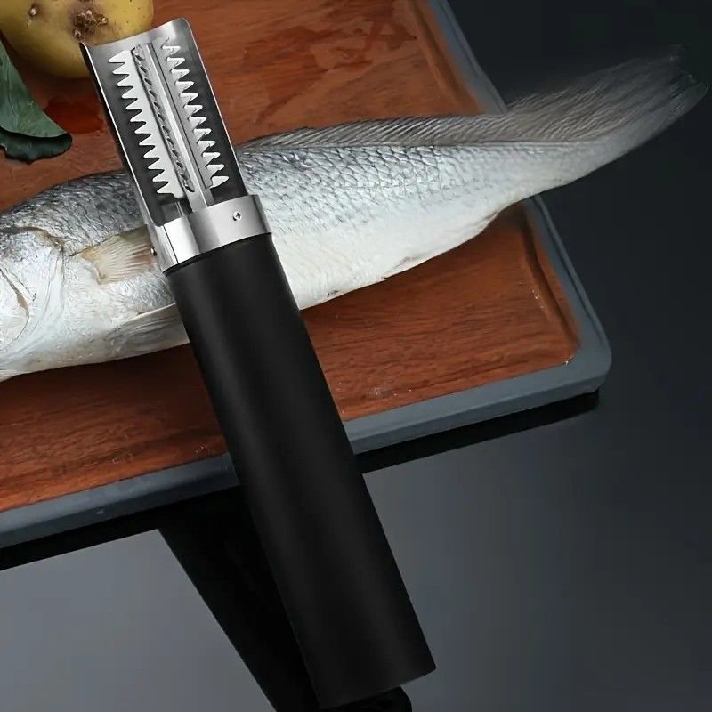 Electric Fish Scaler | Essential for Seafood Kitchens, Suitable for Both Home and Commercial Use, Efficient Descaling Without Splashing, Saves Time and Effort（black)