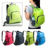 Foldable Nylon Backpack – Lightweight, Durable, and Strong Load Capacity, Four-Step Folding Transforms into a Handbag in Seconds, Multi-pocket Organization with Breathable Carrying(rose-carmine)